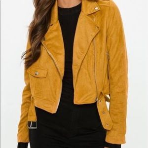 NWT Mustard suede jacket